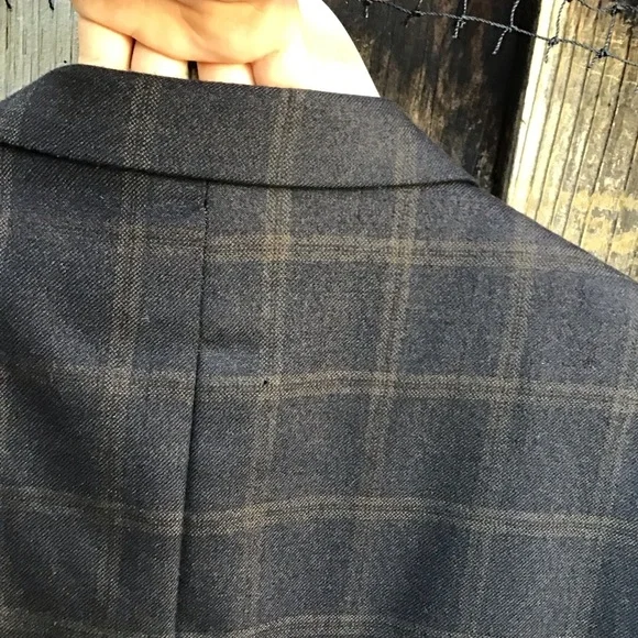 Burberry London Kensington Wool Cashmere Blazer 42 Long Plaid Mens Designer - Picture 7 of 7